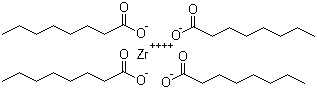 Octanoic acid zirconium molecular structure (CAS 18312-04-4)