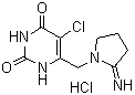 structure of CAS# 183204-72-0, 5-Chloro-6-[(2-imino-1-pyrrolidinyl)methyl]-2,4(1H,3H)-pyrimidinedione monohydrochloride
