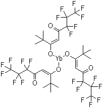 structure of CAS# 18323-96-1, Ytterbium 6,6,7,7,8,8,8-heptafluoro-2,2-dimethyl-3,5-octanedionate