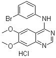 结构式 CAS# 183322-45-4, 6,7-二甲氧基-4-[N-(3-溴苯基)氨基]喹唑啉盐酸盐