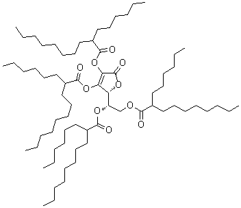 结构式 CAS# 183476-82-6, L-抗坏血酸 2,3,5,6-四(2-己基癸酸酯)