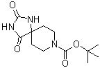 2,4-Dioxo-1,3,8-triazaspiro[4.5]decane-8-carboxylic acid tert-butyl ester molecular structure (CAS 183673-70-3)
