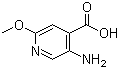 结构式 CAS# 183741-91-5, 5-氨基-2-甲氧基-4-吡啶羧酸