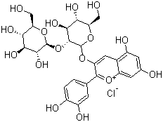 Cyanidin 3-sophoroside chloride molecular structure (CAS 18376-31-3)
