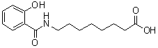 structure of CAS# 183990-46-7, 8-[(2-Hydroxybenzoyl)amino]octanoic acid;Salcaprozic acid
