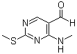 4-(Methylamino)-2-(methylthio)pyrimidine-5-carboxaldehyde molecular structure (CAS 185040-32-8)