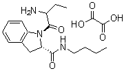 结构式 CAS# 185213-03-0, [S-(R*,R*)]-1-(2-氨基-1-氧代丁基)-N-丁基-2,3-二氢-1H-吲哚-2-甲酰胺草酸盐