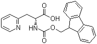 结构式 CAS# 185379-39-9, Fmoc-3-(2-吡啶基)-D-丙氨酸; N-芴甲氧羰基-3-(2-吡啶基)-D-丙氨酸