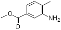 结构式 CAS# 18595-18-1, 3-氨基-4-甲基苯甲酸甲酯