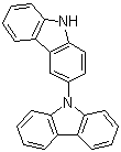 structure of CAS# 18628-07-4, 3,9'-Bicarbazole;3-(9-Carbazolyl)carbazole; 9-(9H-Carbazol-3-yl)-9H-carbazole