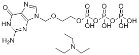 Acyclovir 5'-triphosphate triethylammonium salt molecular structure (CAS 186367-53-3)