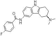 (R)-N-[3-(Dimethylamino)-2,3,4,9-tetrahydro-1H-carbazol-6-yl]-4-fluorobenzamide molecular structure (CAS 186544-26-3)