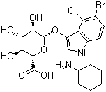 5-Bromo-4-chloro-3-indolyl-beta-D-glucuronide cyclohexylammonium salt molecular structure (CAS 18656-96-7)