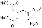 Nitrilotriacetic acid trisodium salt monohydrate molecular structure (CAS 18662-53-8)