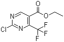 structure of CAS# 187035-79-6, Ethyl 2-chloro-4-(trifluoromethyl)pyrimidine-5-carboxylate