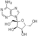 structure of CAS# 1874-54-0, Psicofuranine;1'-(Hydroxymethyl)adenosine; 9-beta-D-Psicofuranosyl-6-aminopurine; 9-beta-D-Psicofuranosyladenine; Angustmycin C; NSC 53104