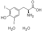结构式 CAS# 18835-59-1, 3,5-二碘-L-酪氨酸二水合物