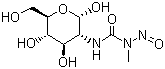 structure of CAS# 18883-66-4, Streptozocin;2-Desoxy-2-(3-methyl-3-nitrosoureido)-D-glucopyranose; 2-Deoxy-2-[[(methylnitrosoamino)carbonyl]amino]-D-glucose