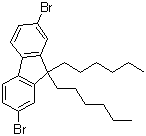 结构式 CAS# 189367-54-2, 9,9-二己基-2,7-二溴代芴