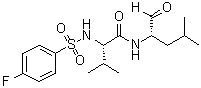 structure of CAS# 190274-53-4, Calpain inhibitor VI;(2S)-2-[[(4-Fluorophenyl)sulfonyl]amino]-N-[(1S)-1-formyl-3-methylbutyl]-3-methylbutanamide