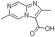 structure of CAS# 190381-50-1, 2,6-Dimethylimidazo[1,2-a]pyrazine-3-carboxylic acid