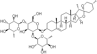结构式 CAS# 19057-60-4, 薯蓣皂甙