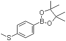 结构式 CAS# 190788-58-0, 4-甲硫基苯基硼酸嚬哪醇酯