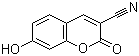 structure of CAS# 19088-73-4, 3-Cyano-7-hydroxycoumarin;7-Hydroxy-2-oxochromene-3-carbonitrile