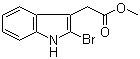 Methyl 2-(2-bromo-1H-indol-3-yl)acetate molecular structure (CAS 1912-35-2)