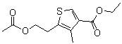 structure of CAS# 19156-47-9, 5-[2-(Acetyloxy)ethyl]-4-methyl-3-thiophenecarboxylic acid ethyl ester