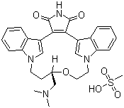 structure of CAS# 192050-59-2, Ruboxistaurin mesylate;Arxxant; LY 341684; Ruboxistaurin mesilate; (9S)-9-[(Dimethylamino)methyl]-6,7,10,11-tetrahydro-9H,18H-5,21:12,17-dimethenodibenzo[e,k]pyrrolo[3,4-h][1,4,13]oxadiazacyclohexadecine-18,20(19H)-dione methanesulfonate