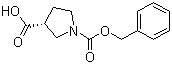 structure of CAS# 192214-06-5, (R)-1-N-Cbz-Pyrrolidine-3-carboxylic acid