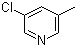 3-氯-5-甲基吡啶分子结构 (CAS 19230-55-8)