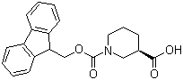 structure of CAS# 193693-67-3, (R)-1-Fmoc-piperidine-3-carboxylic acid