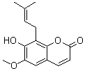 structure of CAS# 19397-28-5, 8-(Dimethylallyl)-7-hydroxy-6-methoxycoumarin;Cedrelopsin