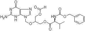 Cbz-Valine-monoformate ganciclovir molecular structure (CAS 194159-19-8)