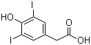 structure of CAS# 1948-39-6, 4-Hydroxy-3,5-diiodophenylacetic acid