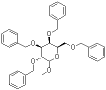 structure of CAS# 195827-82-8, Methyl 2,3,4,6-tetra-O-benzyl-D-galactopyranoside;Methyl 2,3,4,6-tetrakis-O-(phenylmethyl)-D-galactopyranoside