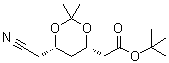 structure of CAS# 196085-85-5, (4S,6S)-6-(Cyanomethyl)-2,2-dimethyl-1,3-dioxane-4-acetic acid 1,1-dimethylethyl ester