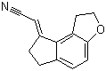 结构式 CAS# 196597-79-2, (E)-(1,6,7,8-四氢-2H-茚并[5,4-b]呋喃-8-亚基)乙腈