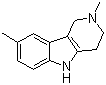 structure of CAS# 19686-05-6, 2,8-Dimethyl-2,3,4,5-tetrahydro-1H-pyrido[4,3-b]indole