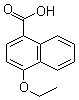 结构式 CAS# 19692-24-1, 4-乙氧基-1-萘甲酸