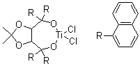 结构式 CAS# 197389-47-2, [[(4R,5S)-2,2-二甲基-1,3-二氧杂戊环-4,5-二基]双(二-1-萘基甲醇)]二氯化钛