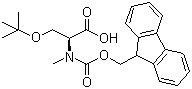 structure of CAS# 197632-77-2, N-Fmoc-N-Methyl-O-tert-butyl-L-serine;Fmoc-N-Me-Ser(tBu)-OH