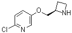 structure of CAS# 198283-73-7, Tebanicline;5-[(2R)-2-Azetidinylmethoxy]-2-chloropyridine; (R)-5-(Azetidin-2-ylmethoxy)-2-chloropyridine; 5-[((2R)-Azetidin-2-yl)methoxy]-2-chloropyridine; ABT 594