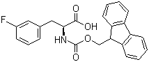 structure of CAS# 198560-68-8, Fmoc-3-fluoro-L-phenylalanine;Fmoc-m-fluoro-Phe-OH; Fmoc-L-3-Fluorophe; Fmoc-Phe(3-F)-OH; Fluorenylmethoxycarbonyl-L-3-fluorophenylalanine