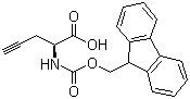 结构式 CAS# 198561-07-8, Fmoc-L-炔丙基甘氨酸; Fmoc-L-2-氨基-4-戊炔酸; N-芴甲氧羰基-L-炔丙基甘氨酸; N-芴甲氧羰基-L-2-氨基-4-戊炔酸