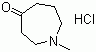 structure of CAS# 19869-42-2, 1-Methylhexahydroazepin-4-one hydrochloride;Hexahydro-1-methyl-4H-azepin-4-one hydrochloride