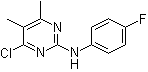 结构式 CAS# 199463-20-2, 4-氯-2-(4-氟苯基氨基)-5,6-二甲基嘧啶