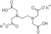 乙二胺四乙酸二钾分子结构 (CAS 2001-94-7)